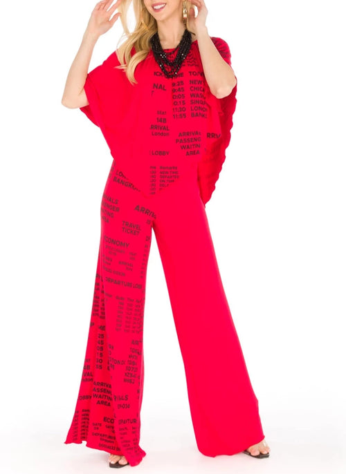 Red Travel 3-Way Jumpsuit