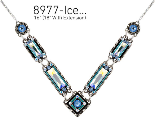 8977-ICE Architectural Necklace-Ice