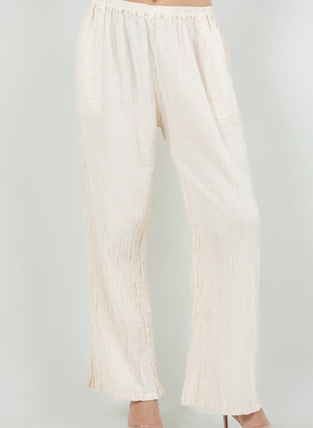 Lisa Pant - Classic with 2 Pockets! 100% Cotton Gauze – Cottonways