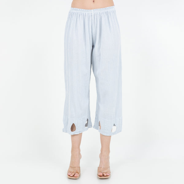 Brazil Keyhole Teardrop Detailed Pants - 100% Cotton Gauze