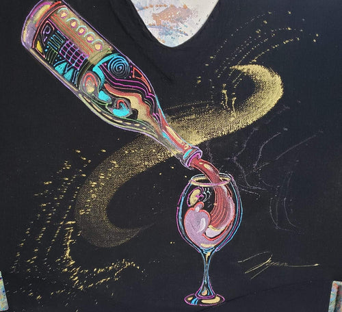 Wine O'Clock Hand-Painted Top