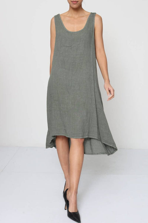 Sleeveless Linen Dress 4908