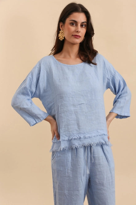 100% Linen Blouse 64341