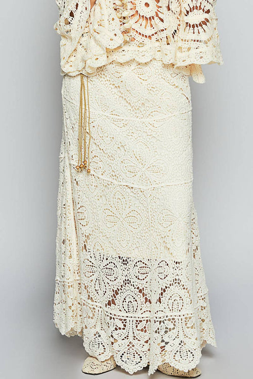 SMC58 Crochet Knit Skirt