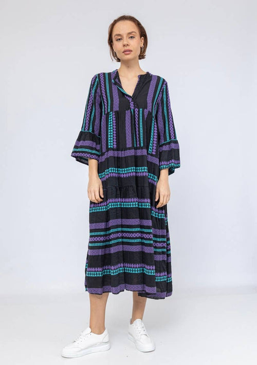 48530 Linen Long Sleeve Dress