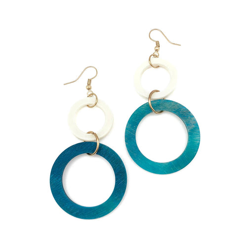 Omala Azure Coast Collection Earrings - Small and Big Ring