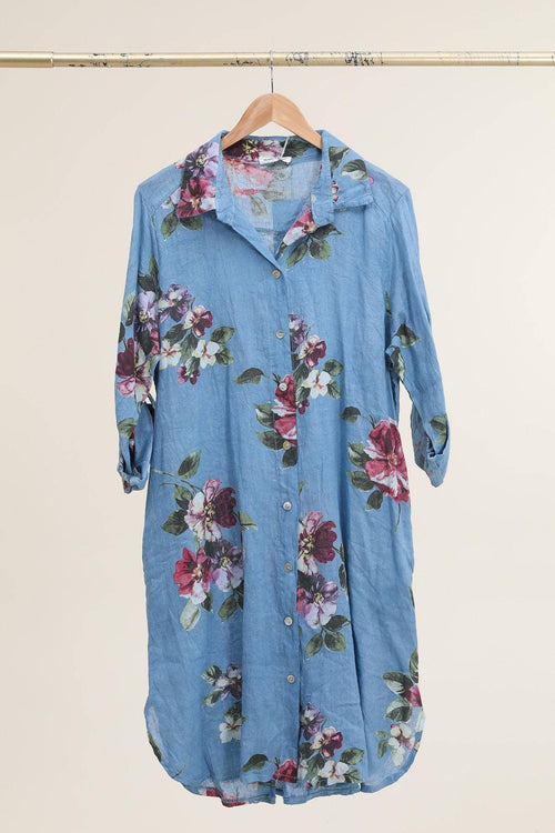 08981 Floral Linen Dress