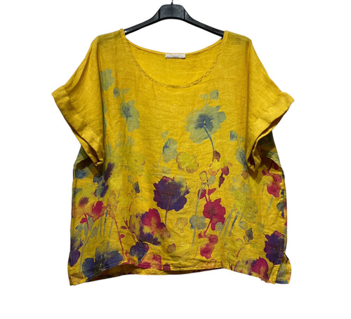 01332 Floral Watercolor Top
