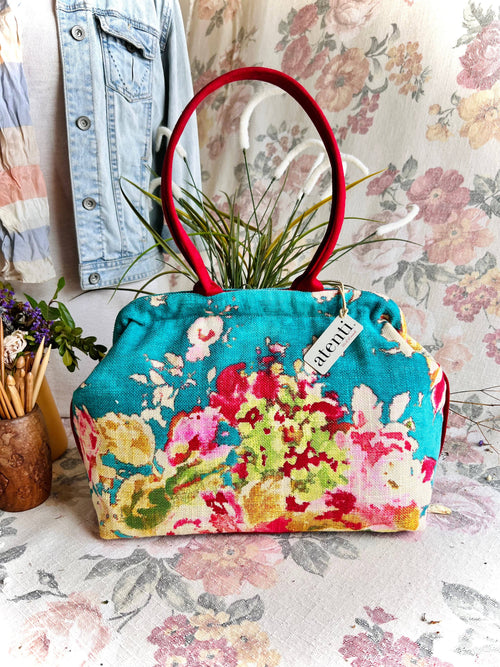 Blossoms Blue Molly Handbag