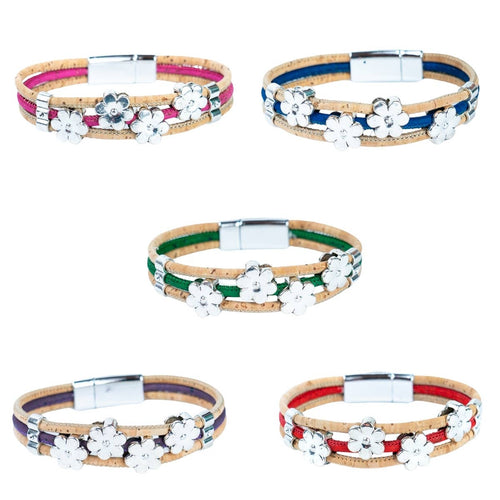 Cork Flowers Bracelet 435