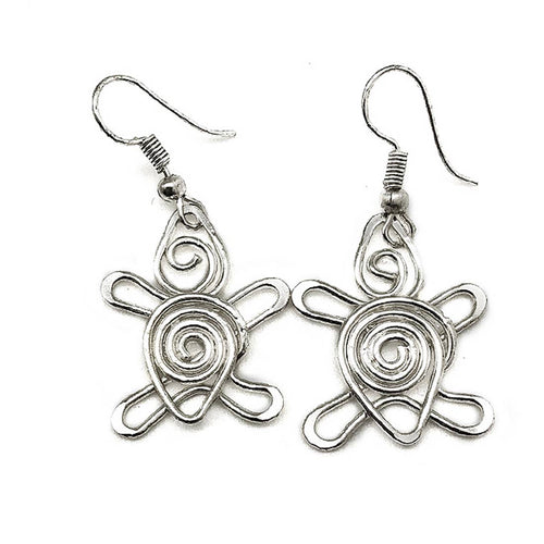 Silver Plated Earrings - Smaller Size Turtle ES109S