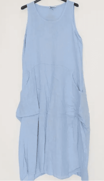Layering Dress with Pockets Bubble Dress in 100% Linen 8466 Cottonways Layering Dress with Pockets Bubble Dress in 100% Linen 8466 Cottonways