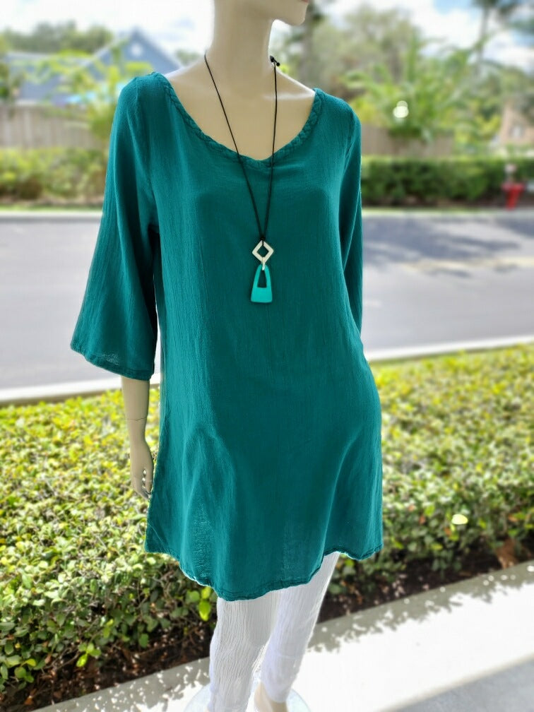 Sheila Flared Sleeve Tunic Long Top/Dress Sale Colors!!