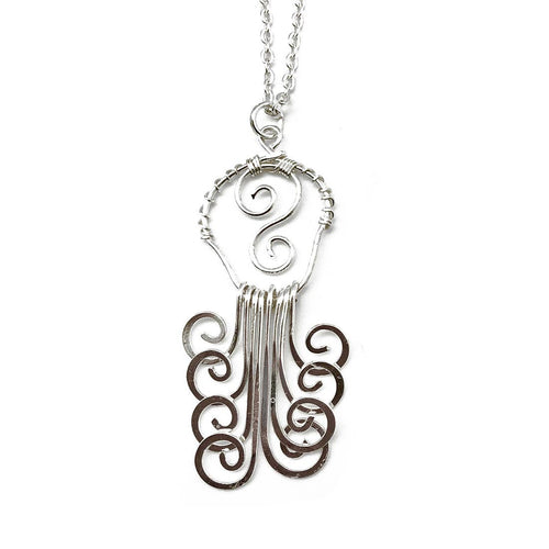 Silver Plated Necklace - Smaller Size Octopus NS115