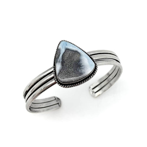 Kashi Semiprecious Stone Cuff - Blue Opal B47-9BOP