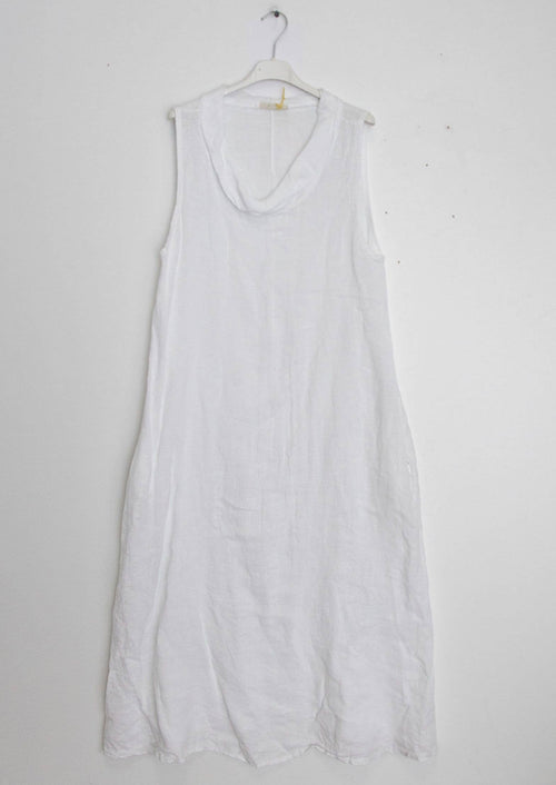 72078L Cowl Dress Linen Sale