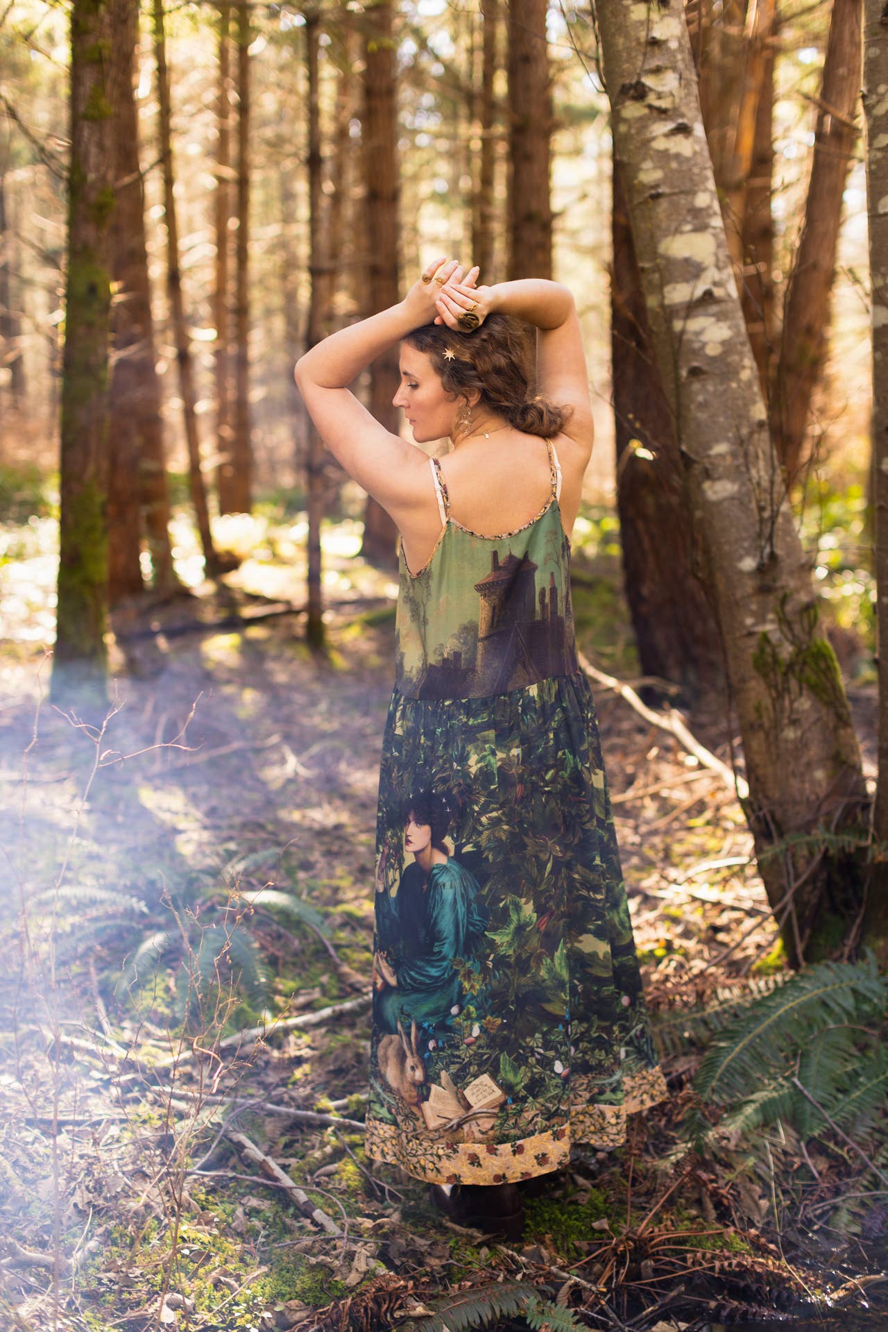 bohemian slip dress Petal Long Slip Dress Premium Boho Style at Kariella -Bouquet / -S