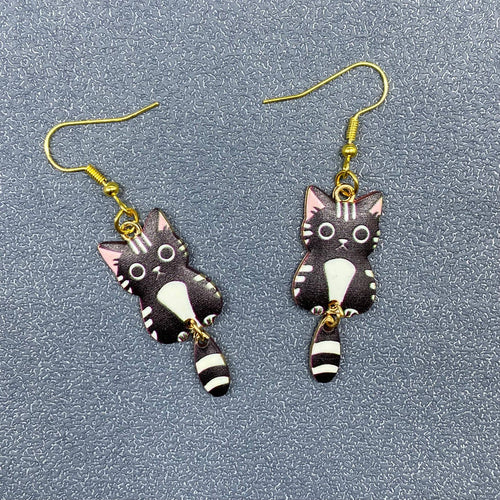 Multi-style Cat Dangle Earrings - 65768