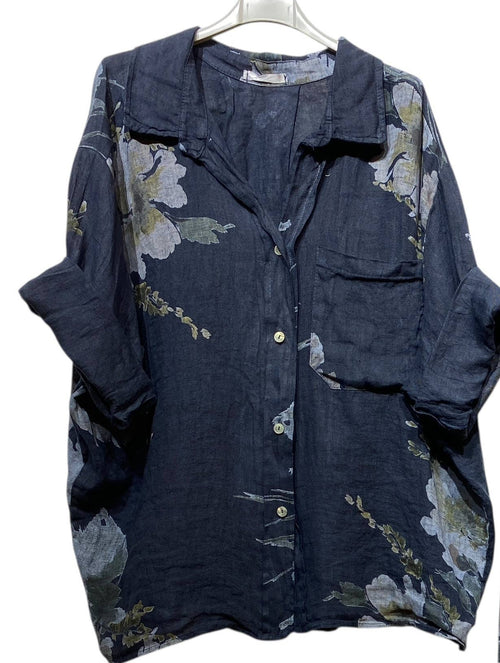Floral Linen Top 350