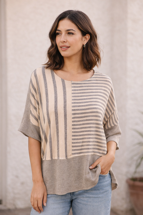 Dairi Patchwork Cotton Blouse Boho Moroccan Top