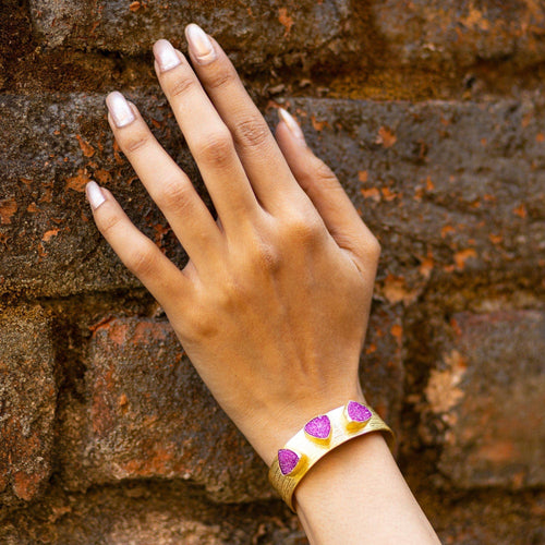 Triangle Druzy Bracelet - VBR0002 Pink
