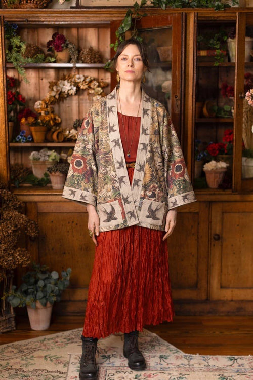 Golden Hour Fleece Cottage Cardigan Kimono Jacket