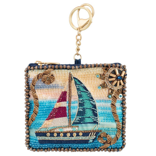 Yacht Life Blue Sailboat Coin Purse