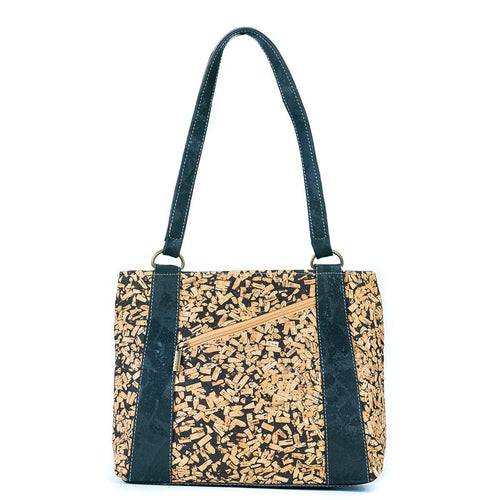 Cork Shoulder Bag with Double Zipper Pocket 285