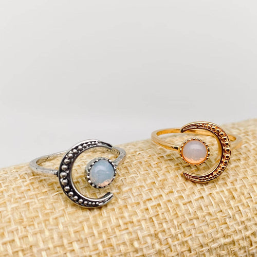 Moon Sun Opening Adjustable Ring 50355