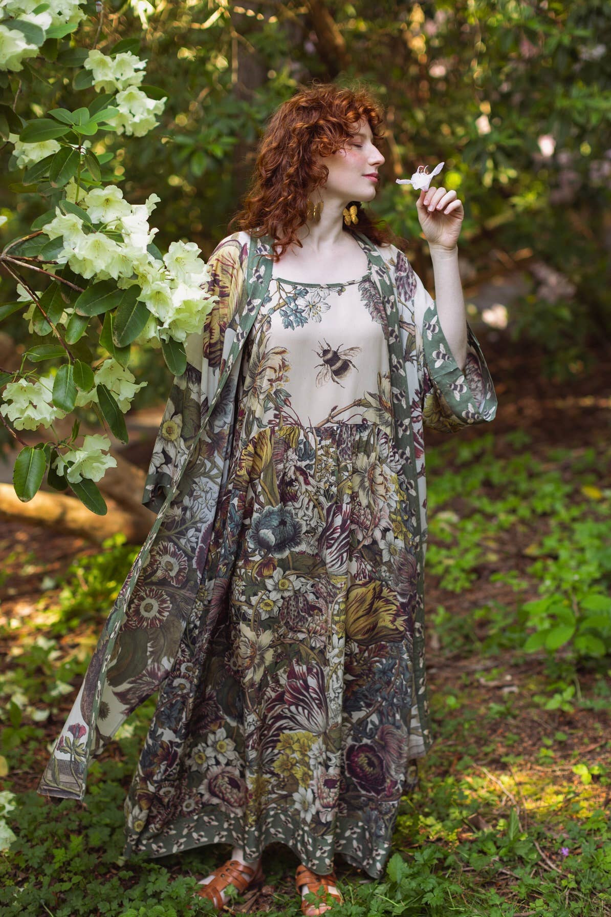 Love Grows Wild Reversible Bohéme Slip Dress With Bees – Cottonways