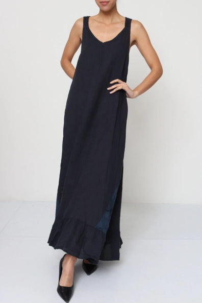 Sleeveless Linen and Lace Dress 1258A Sale