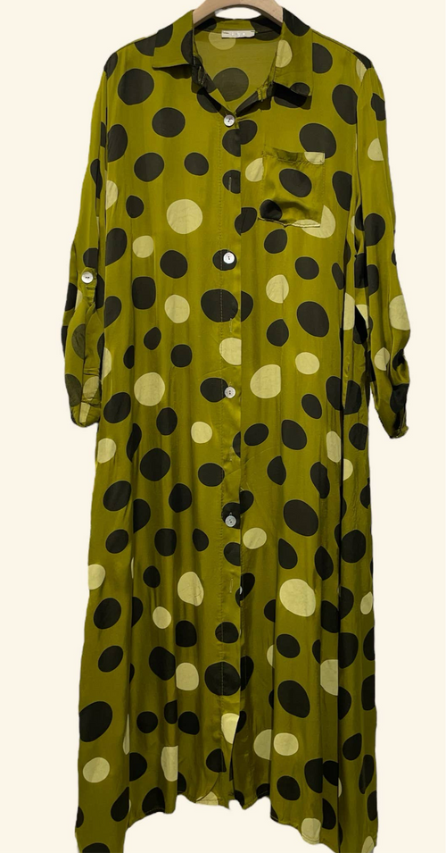 71574 Dots Button Up Dress