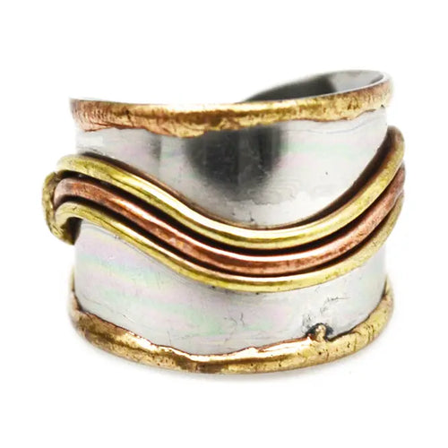 Mixed Metal Cuff Ring 010
