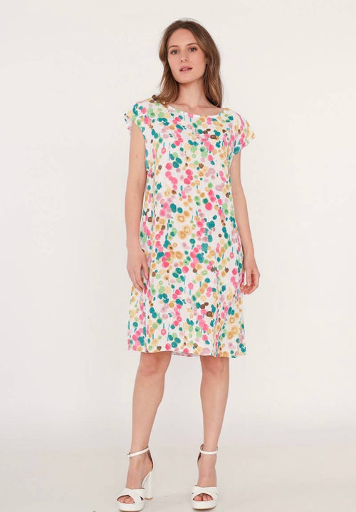 1533 Linen Candy Printed Dress