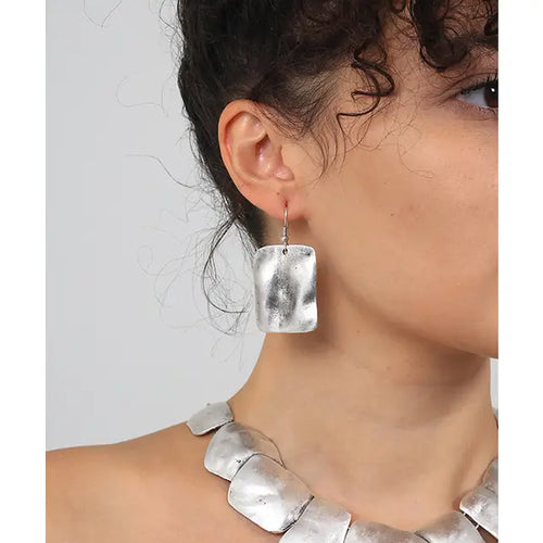 1216 Avens Silver Earrings