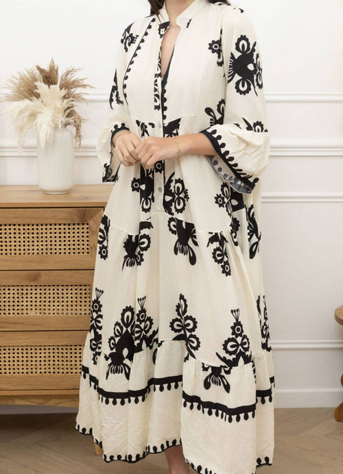 10681 ME Patterned Long Dress