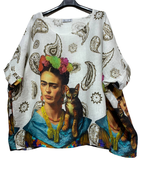 5938 The Artist 100% Linen Top