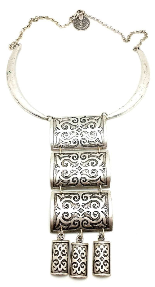 ZZ1290 Zamac Statement Necklace