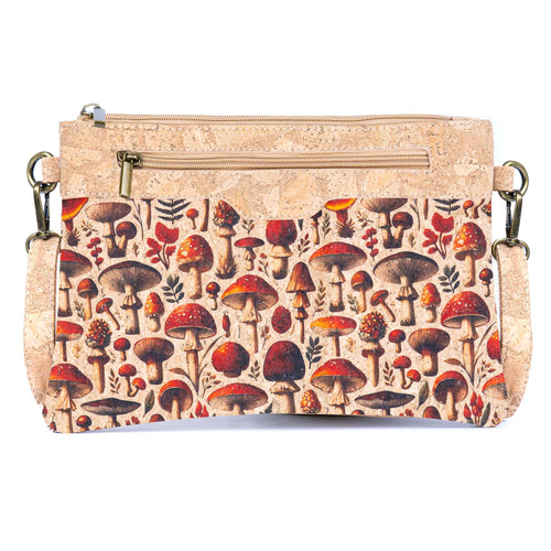 Printed Natural Cork Crossbody Bag & Clutch 2393
