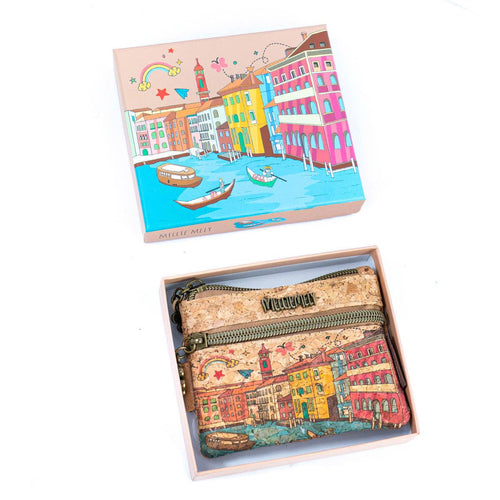 City Print Cork Coin Purse Gift Set  BAGF-096