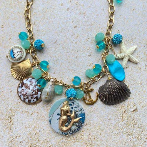 Ocean Blue Mermaid Necklace