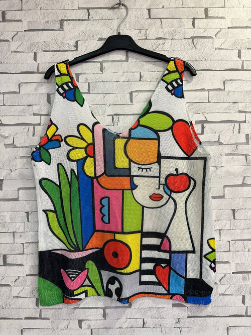 Art Top Knit Picasso