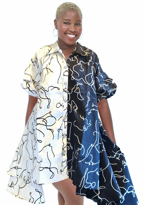 Wax Dye Swing Top Printed IB25013 -