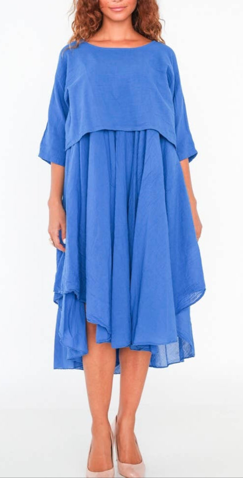 two piece cotton dress Two Piece Cotton Shirt Dress XI WU STUDIO