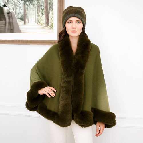 Faux Fur Poncho