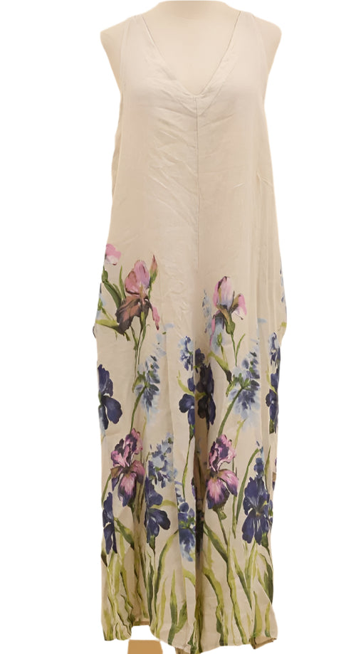 3862 Floral Linen Romper