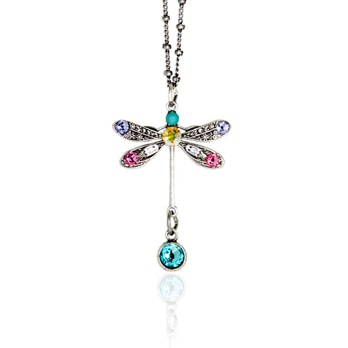 Soraya  Crystal Dragonfly Necklace