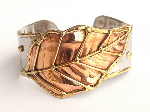 B Mixed Metal 011 Large Leaf