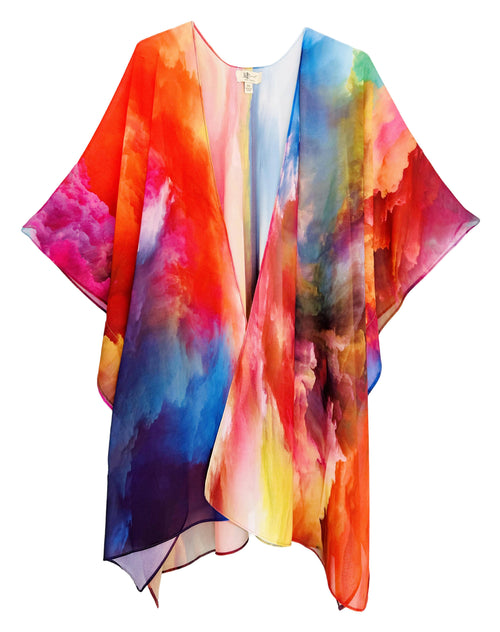 JC062865 Orange-Multi Sea of Clouds Kimono 62865