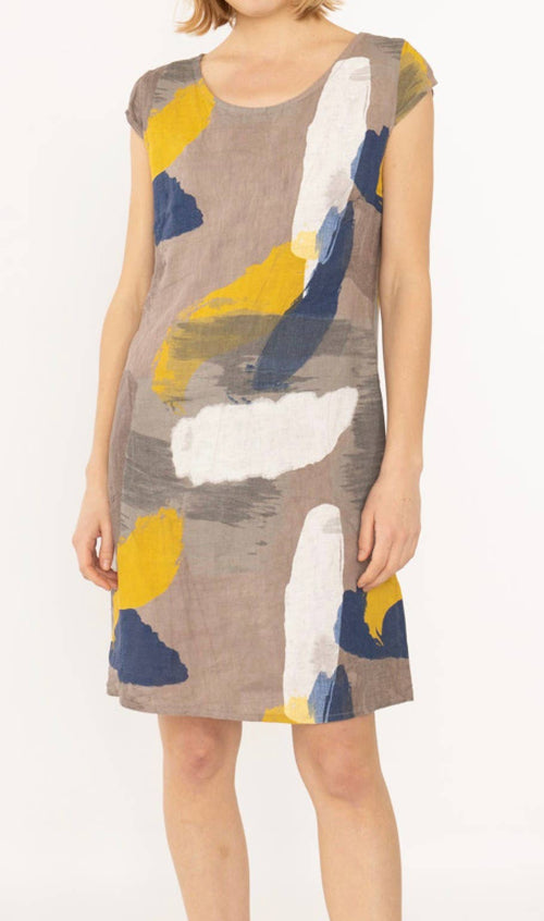 1992PL Brushstrokes Linen Dress